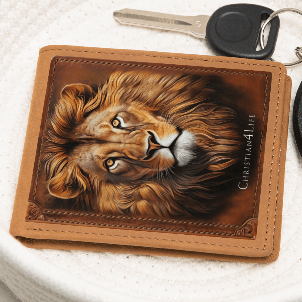 Lion of Judah Christian4Life Graphic Leather Wallet