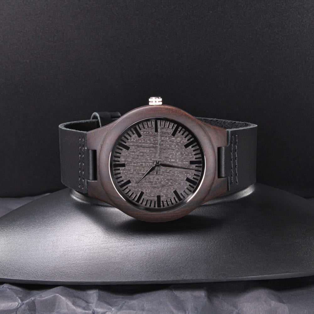 Leading with Love Engraved Wooden Watch - Watches