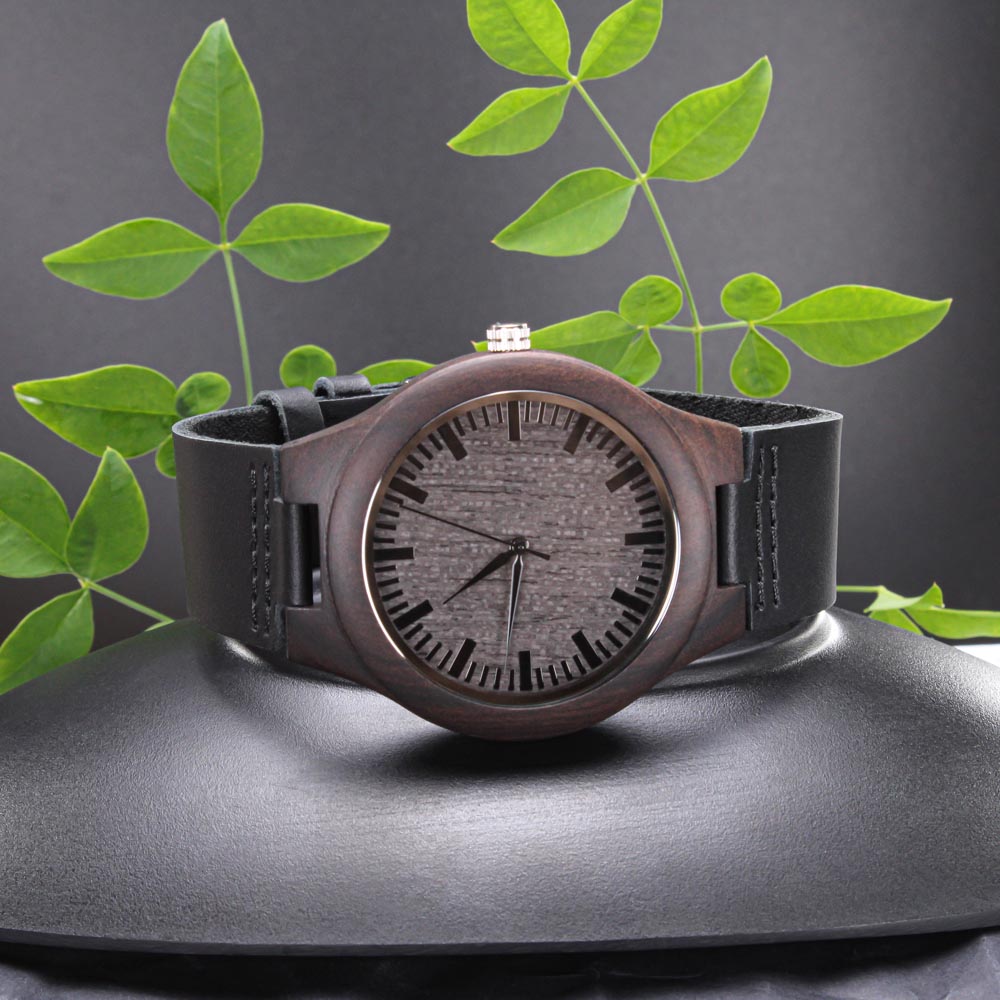 Leading with Love Engraved Wooden Watch - Watches