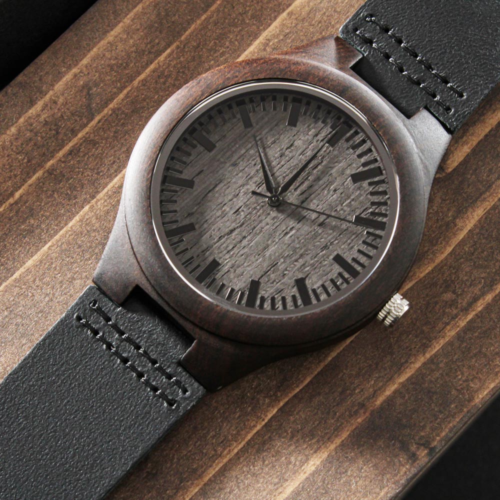 Leading with Love Engraved Wooden Watch - Watches