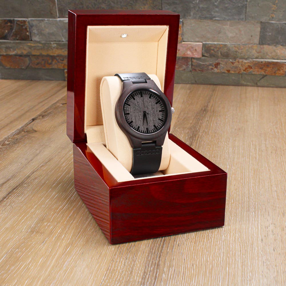 Leading with Love Engraved Wooden Watch - Luxury Box - Watches