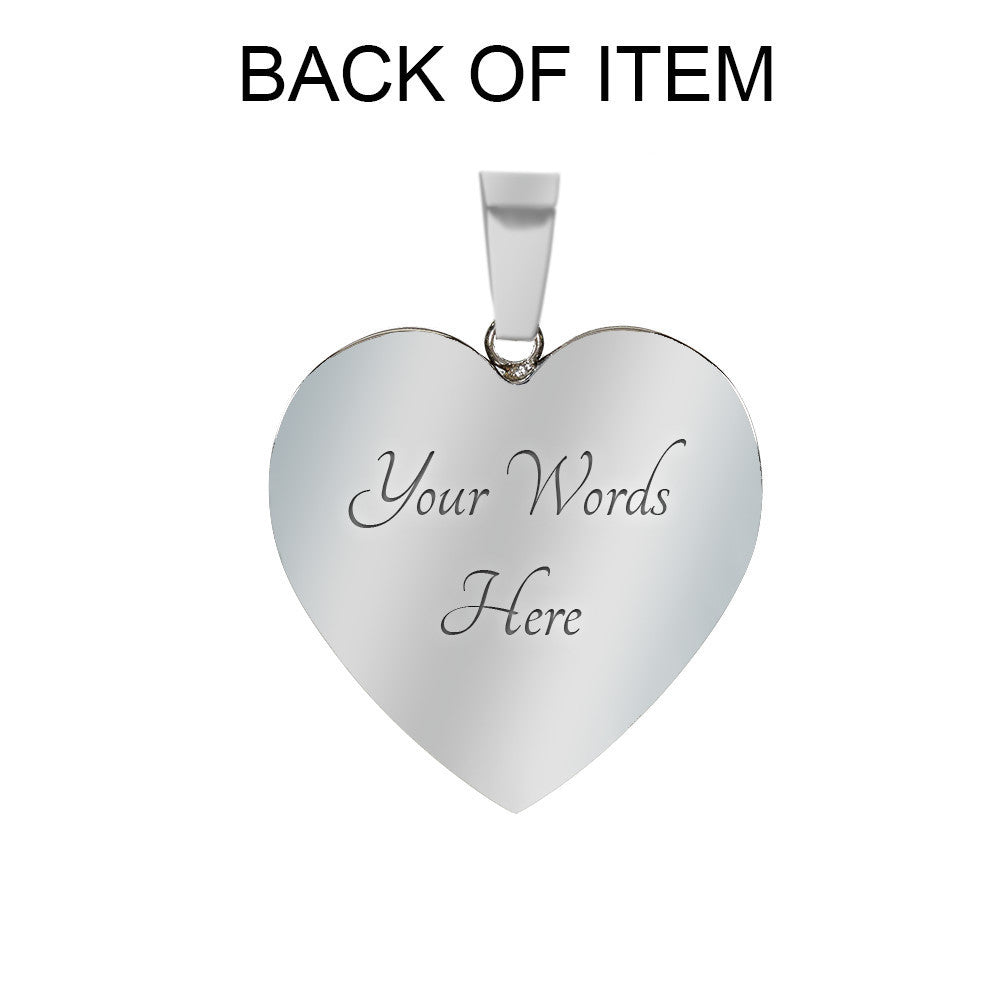 Personalized ’Faith Hope Love’ Heart Bangle Bracelet - Heart Pendant Silver Bangle / Yes - Jewelry