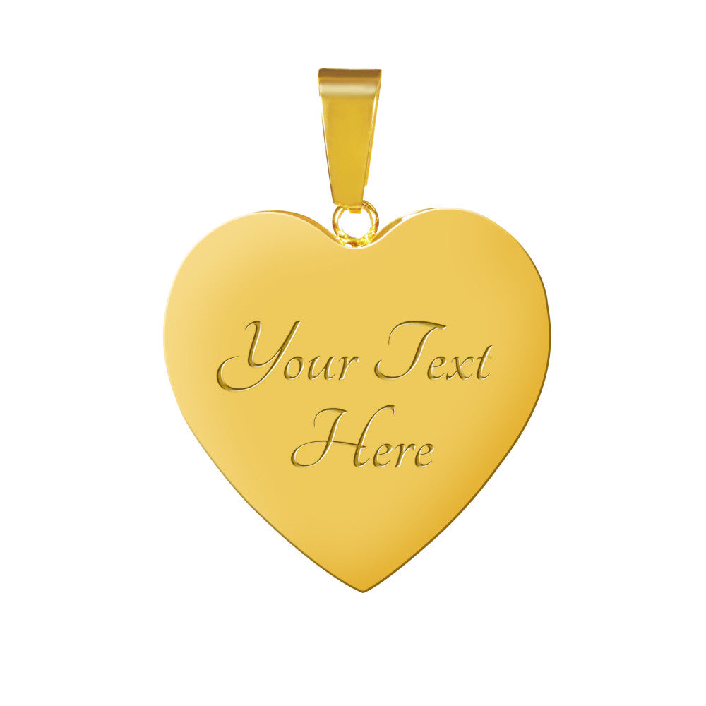 Personalized ’Faith Hope Love’ Heart Bangle Bracelet - Heart Pendant Gold Bangle / Yes - Jewelry