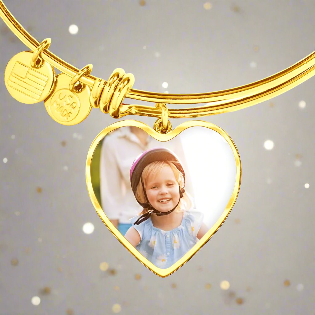 Personalized by you Heart Bangle Bracelet - Jewelry