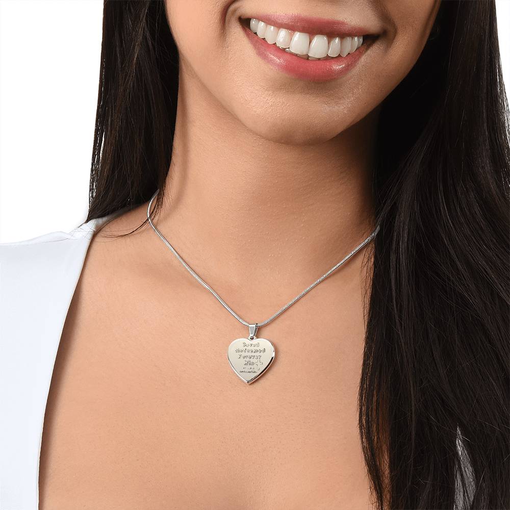 Saved Redeemed Engraved Heart Necklace (optional personalized message) - Jewelry