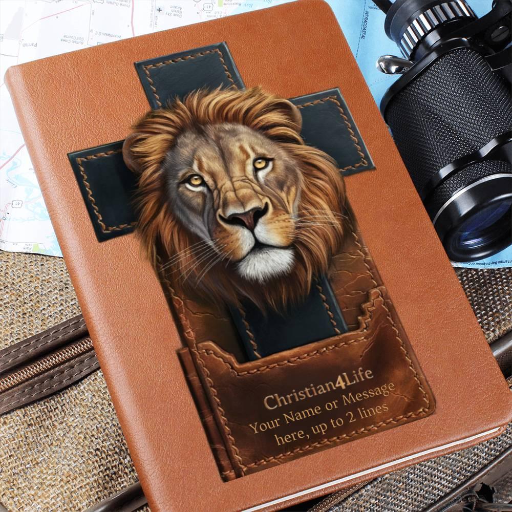 Personalized 3D Christian4Life Lion and Cross Graphic Christian Journal - Journals