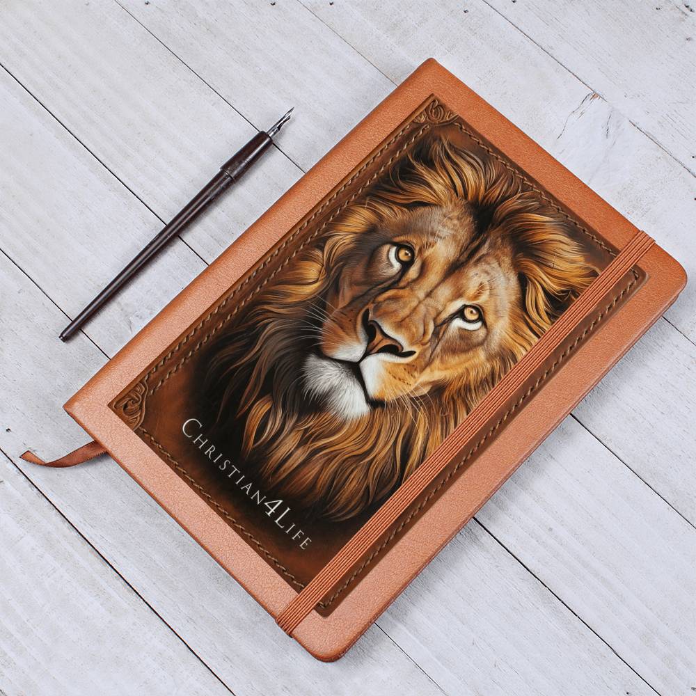 3D Christian4Life Lion Graphic Christian Journal Notebook (vegan leather) - Journals