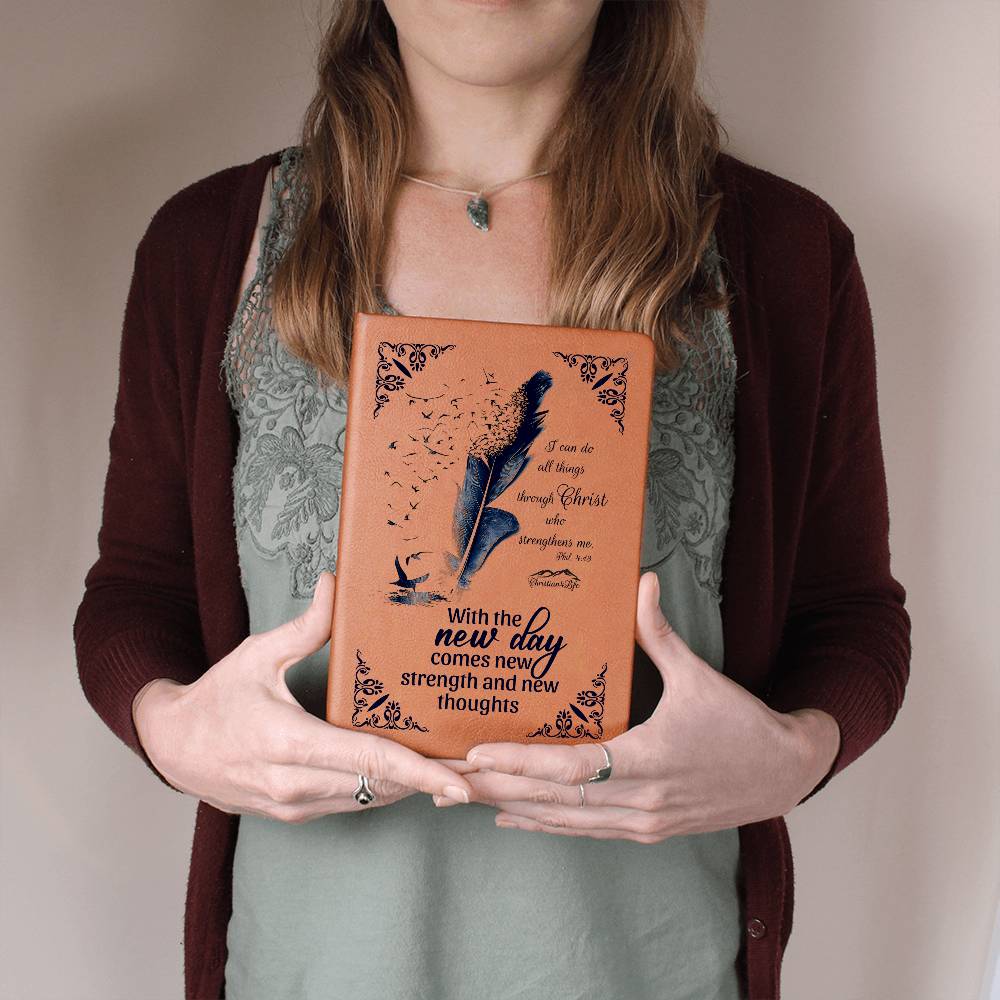 I can do all things through Christ new day - new strength Color feather Christian Journal - Journals