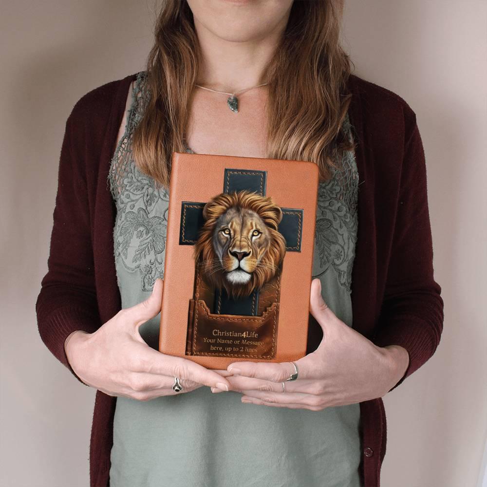 Personalized 3D Christian4Life Lion and Cross Graphic Christian Journal - Journals