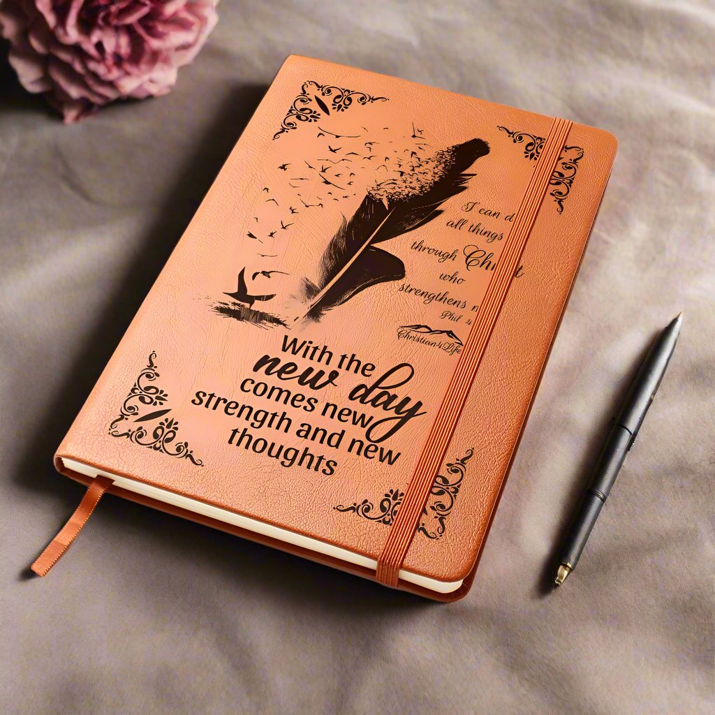 I can do all things through Christ With new day comes new strength-Christian Journal (Brown feather) - Journals