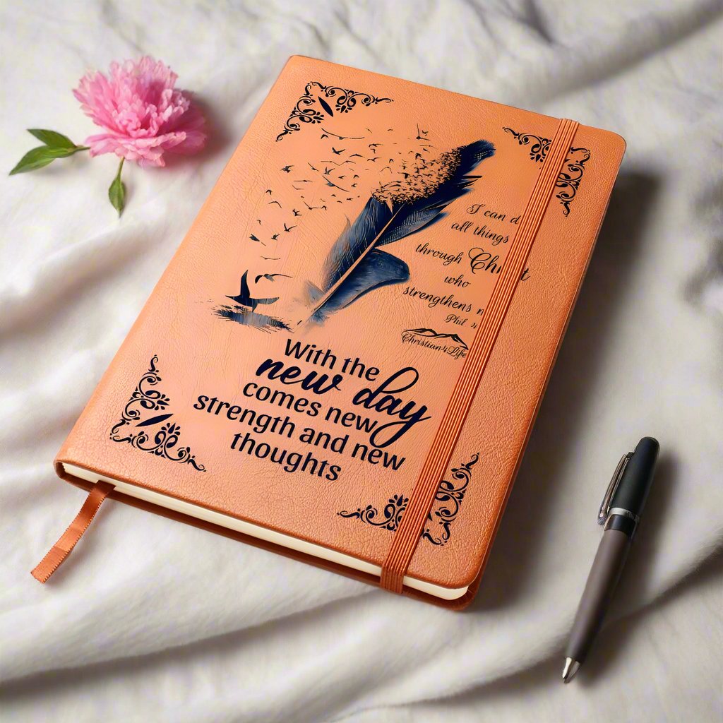 I can do all things through Christ new day - new strength Color feather Christian Journal - Journals