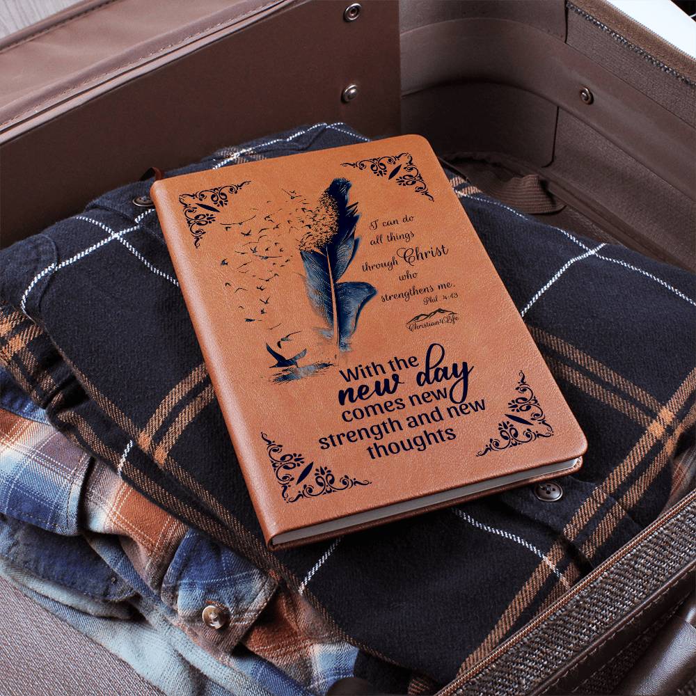 I can do all things through Christ new day - new strength Color feather Christian Journal - Journals