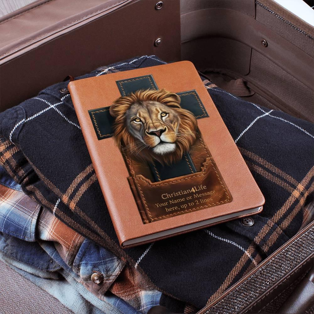 Personalized 3D Christian4Life Lion and Cross Graphic Christian Journal - Journals