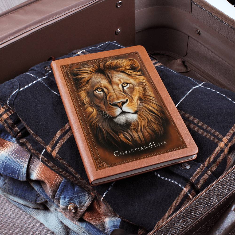 3D Christian4Life Lion Graphic Christian Journal Notebook (vegan leather) - Journals