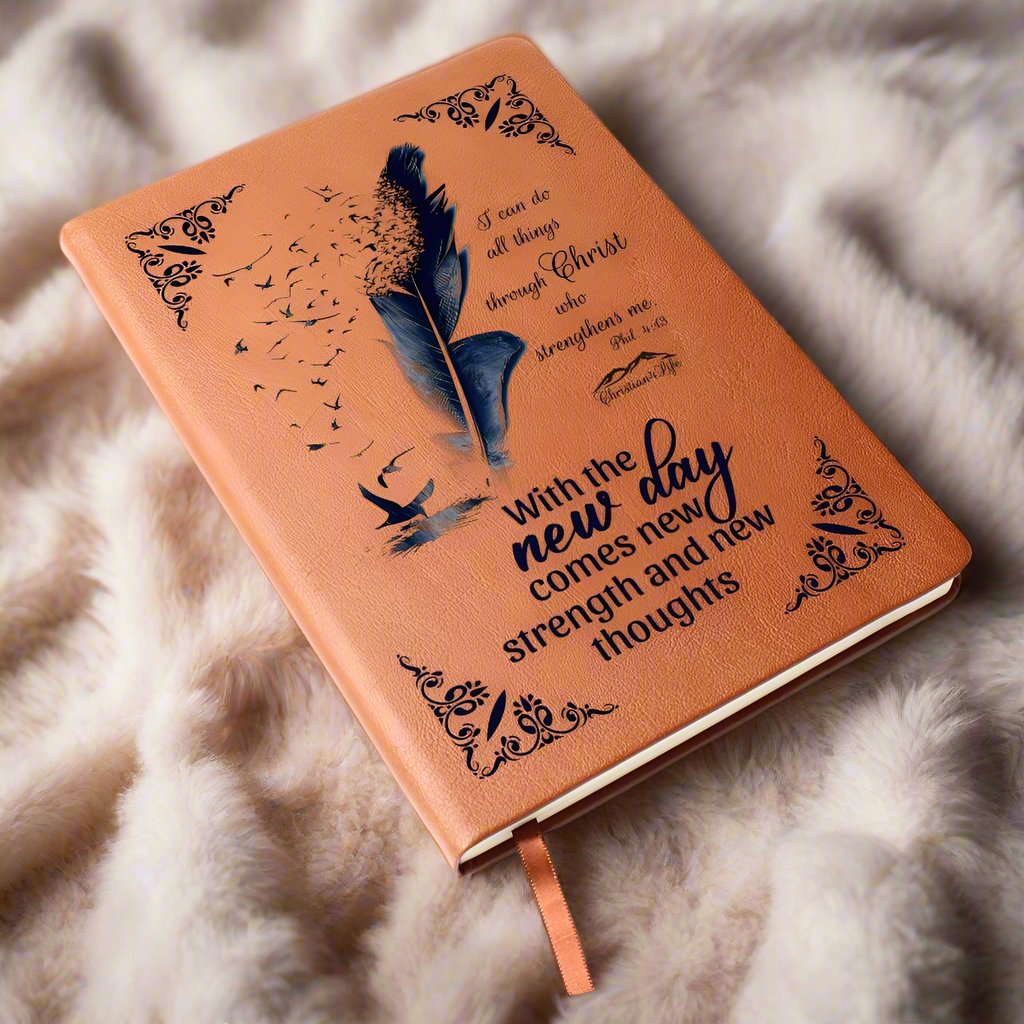 I can do all things through Christ new day - new strength Color feather Christian Journal - Journals