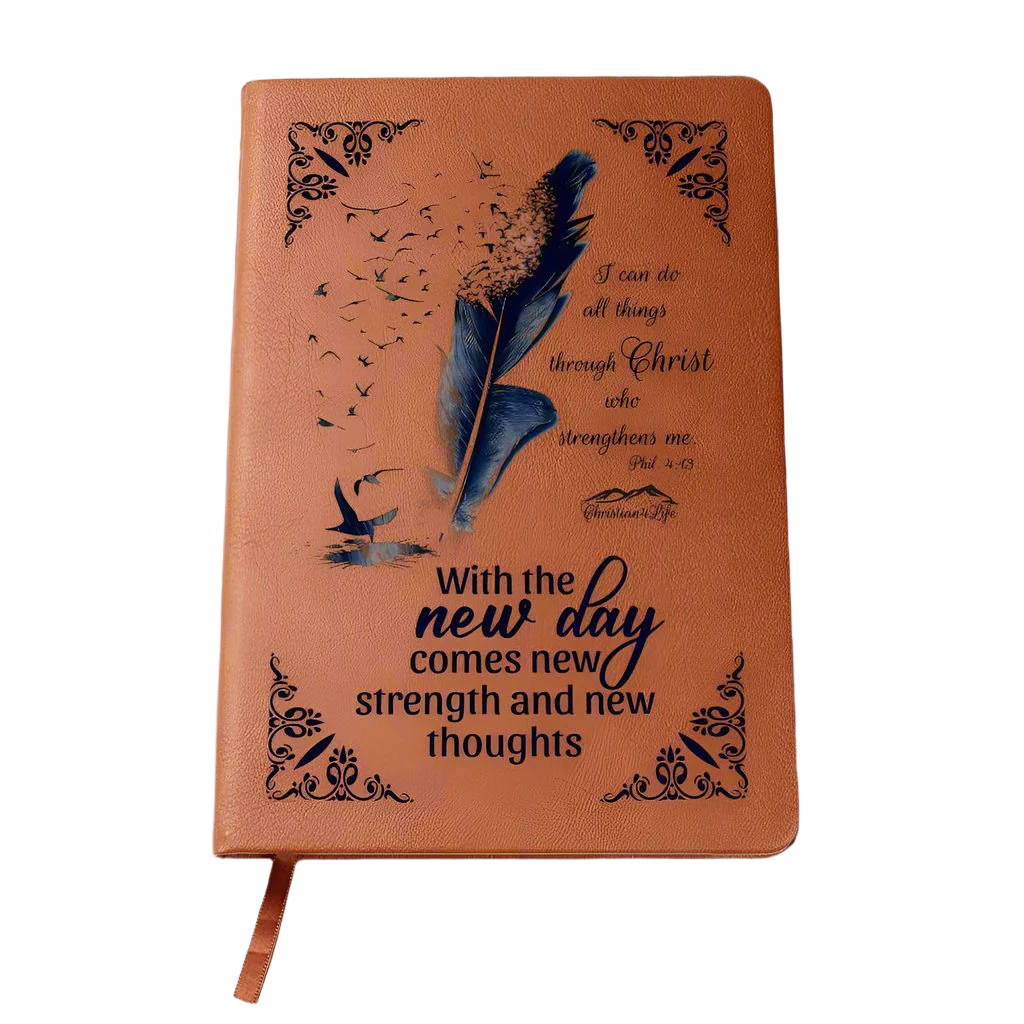 I can do all things through Christ new day - new strength Color feather Christian Journal - Journals