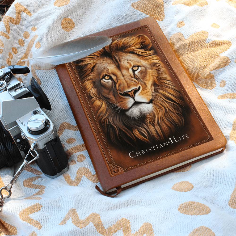 3D Christian4Life Lion Graphic Christian Journal Notebook (vegan leather) - Journals