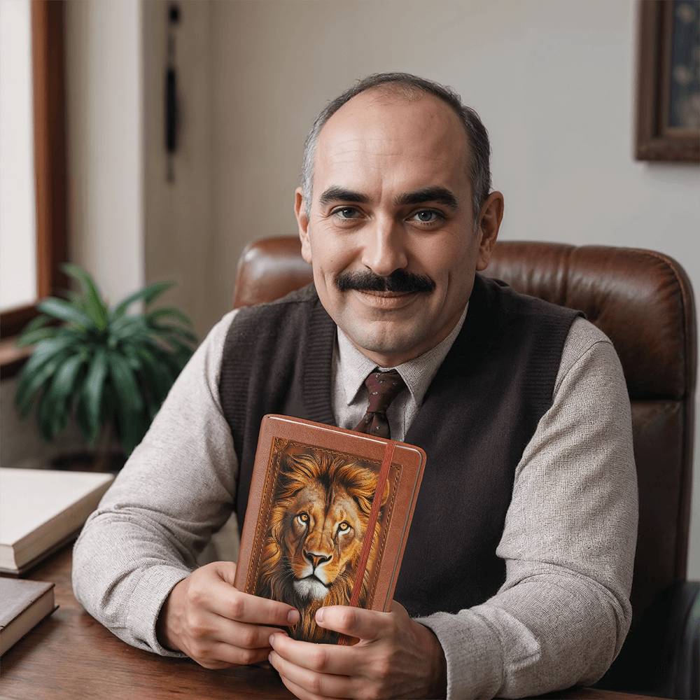 3D Christian4Life Lion Graphic Christian Journal Notebook (vegan leather) - Journals