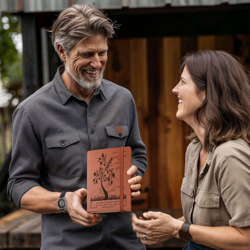 Personalized ’I Can Do All Things through Christ’ vegan leather Graphic Christian Journal - Journals