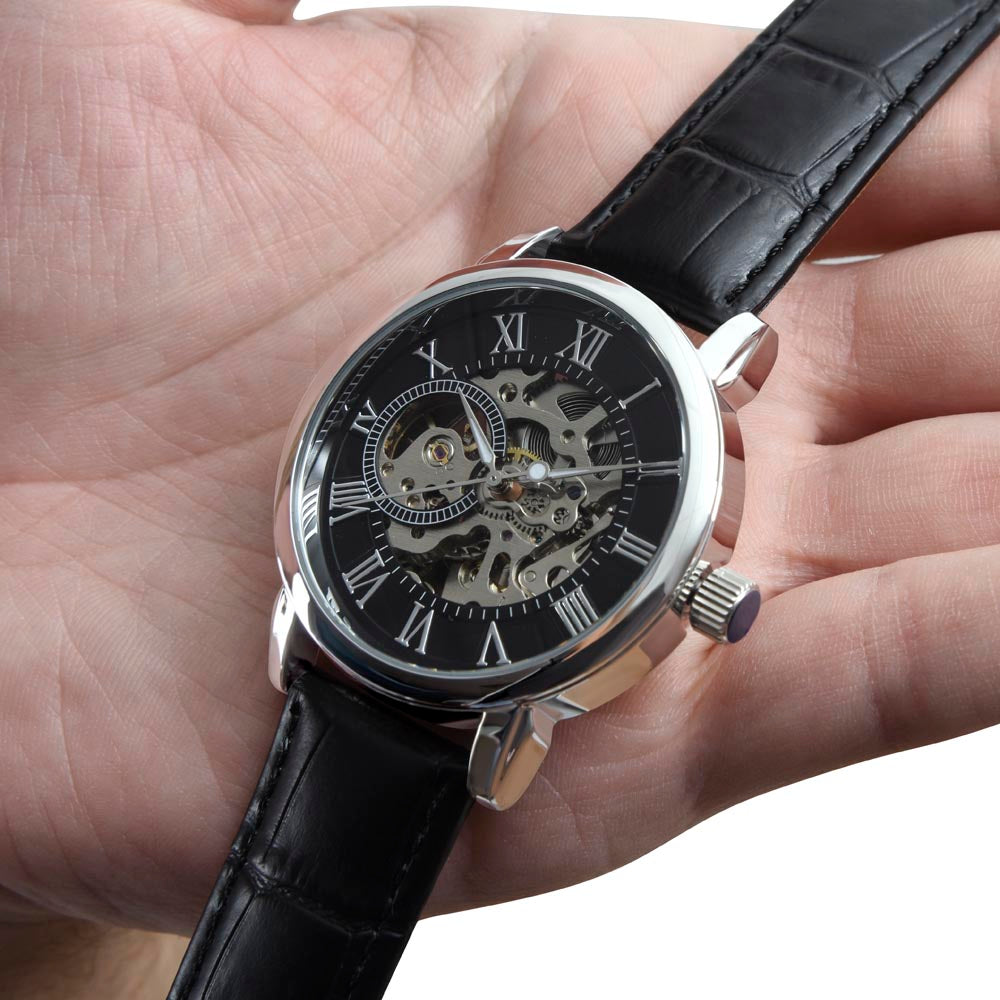 Men’s Openwork Watch with Personalized insert card. - Jewelry