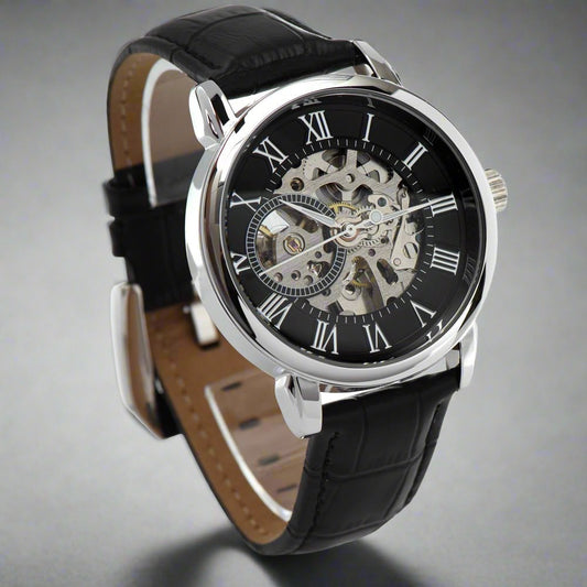 Men’s Openwork Watch with Personalized insert card. - Jewelry