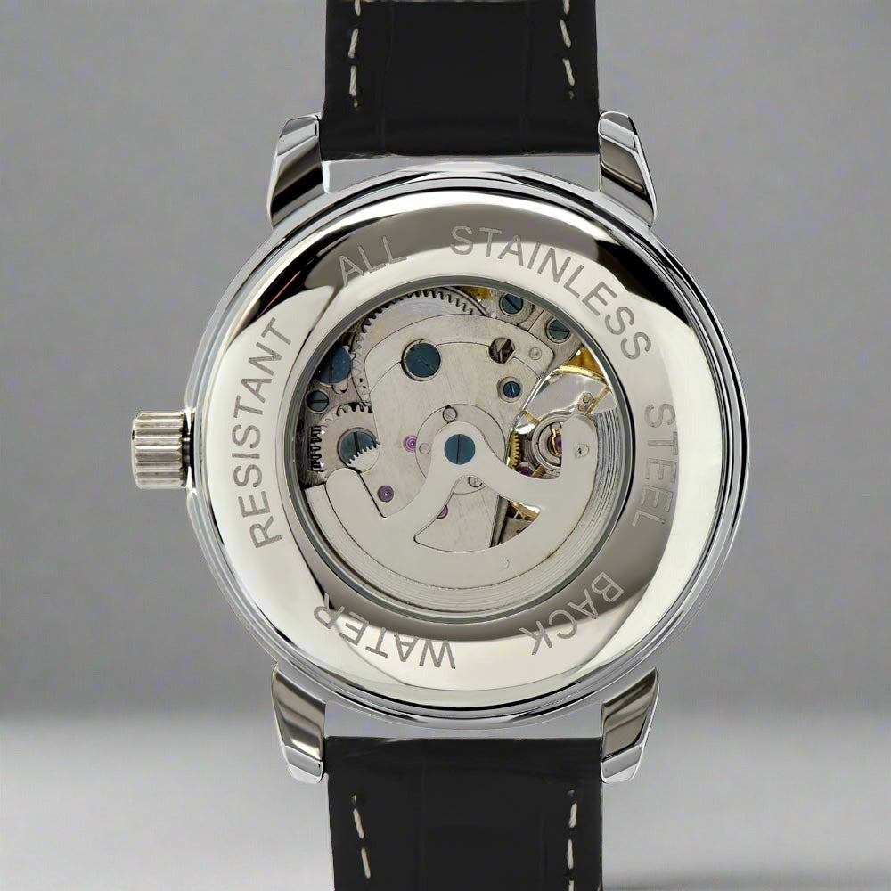 Men’s Openwork Watch with Personalized insert card. - Jewelry