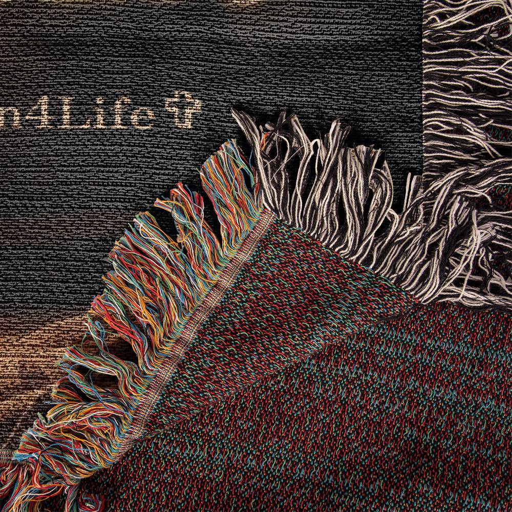 Christian Woven Blanket ’Fatherhood powered by Prayer’ - Blankets