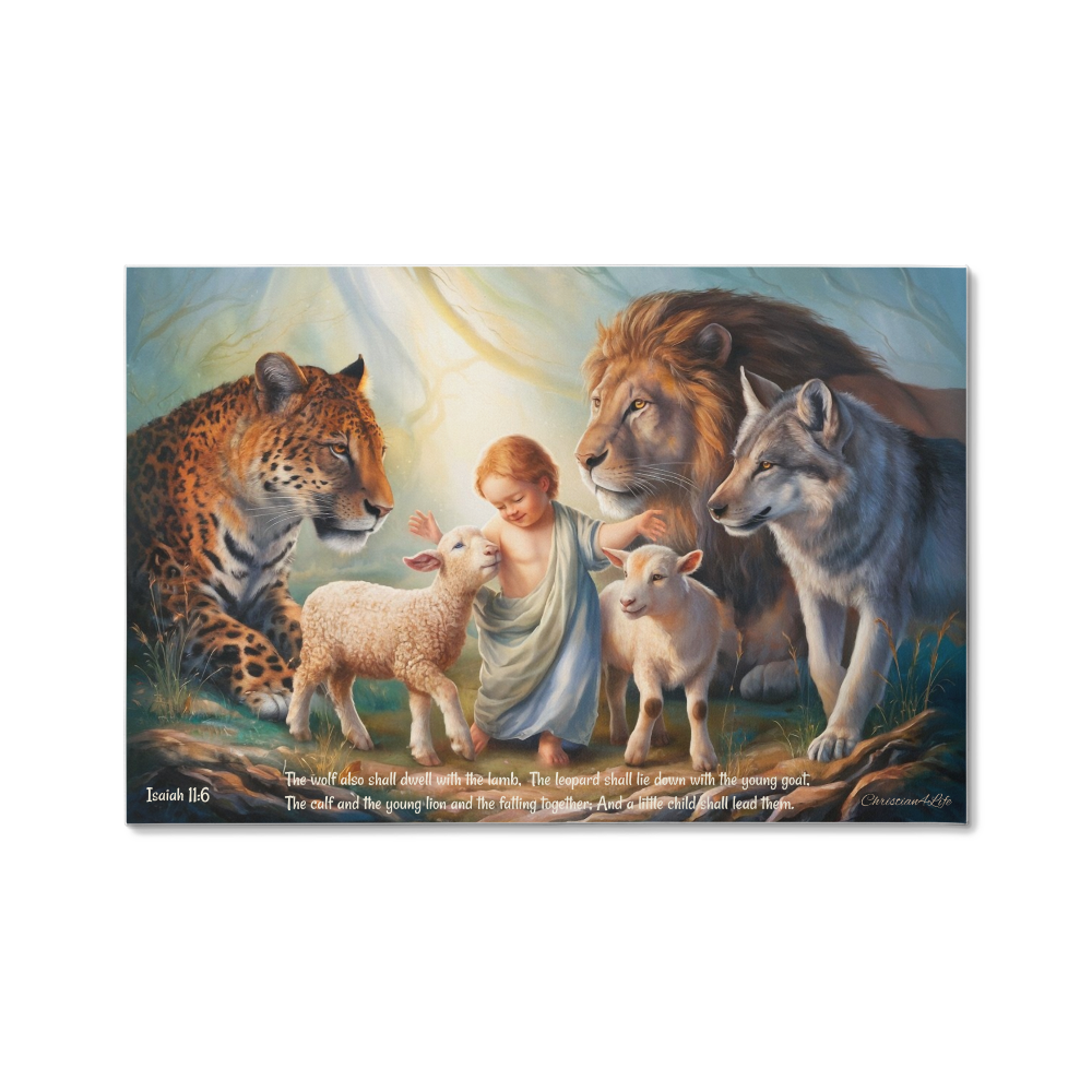 Kingdom Gallery Wrapped Christian Wall Art Canvas with Quote - Canvas