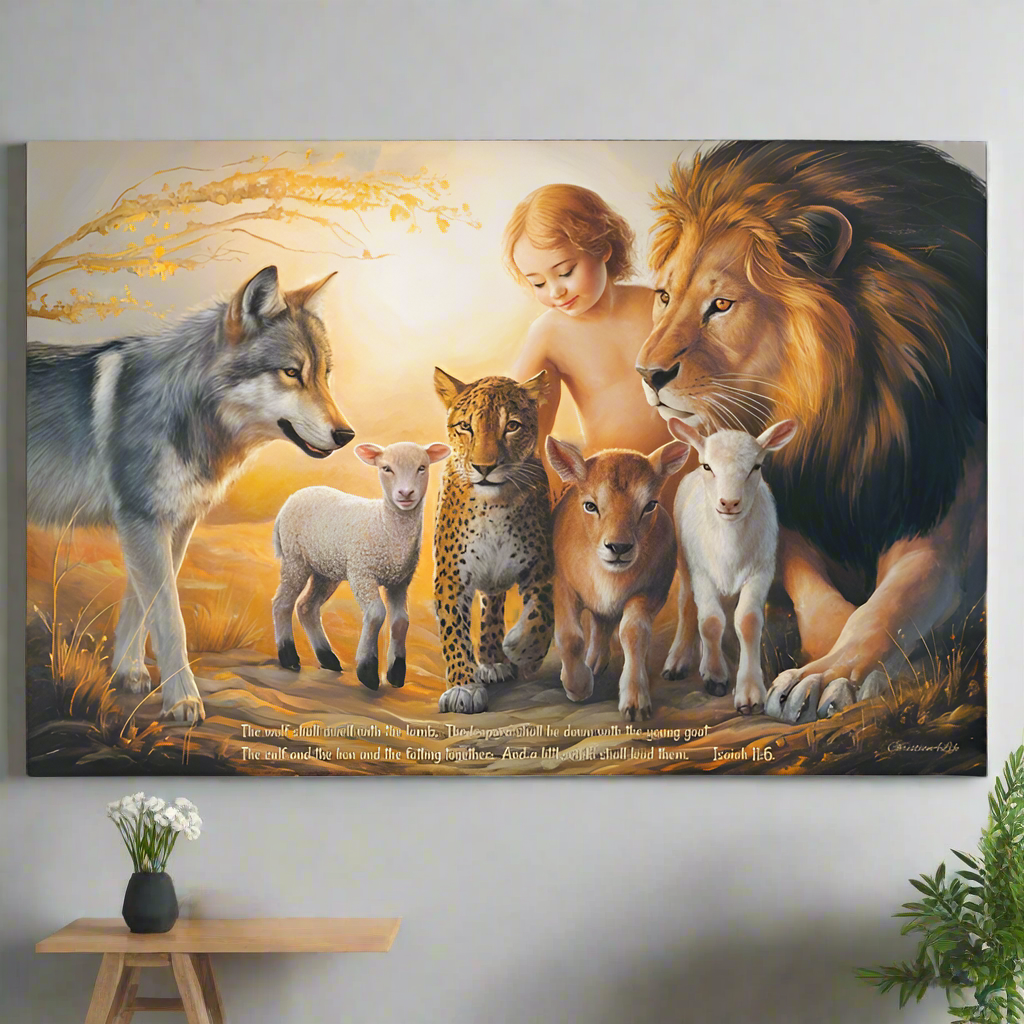 Kingdom To Come Gallery Wrapped Christian Wall Art Canvas with Quote - Canvas