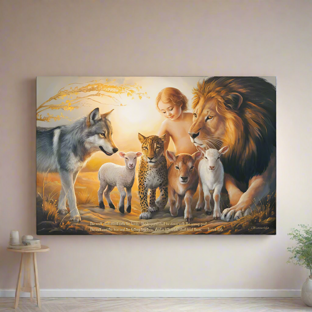 Kingdom To Come Gallery Wrapped Christian Wall Art Canvas with Quote - Canvas
