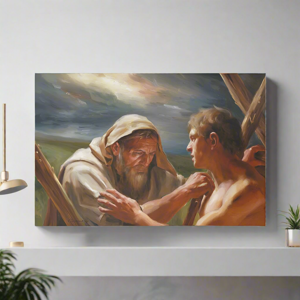 The Promise Fulfilled - Abraham and Isaac - Gallery Wrapped Canvas - Canvas