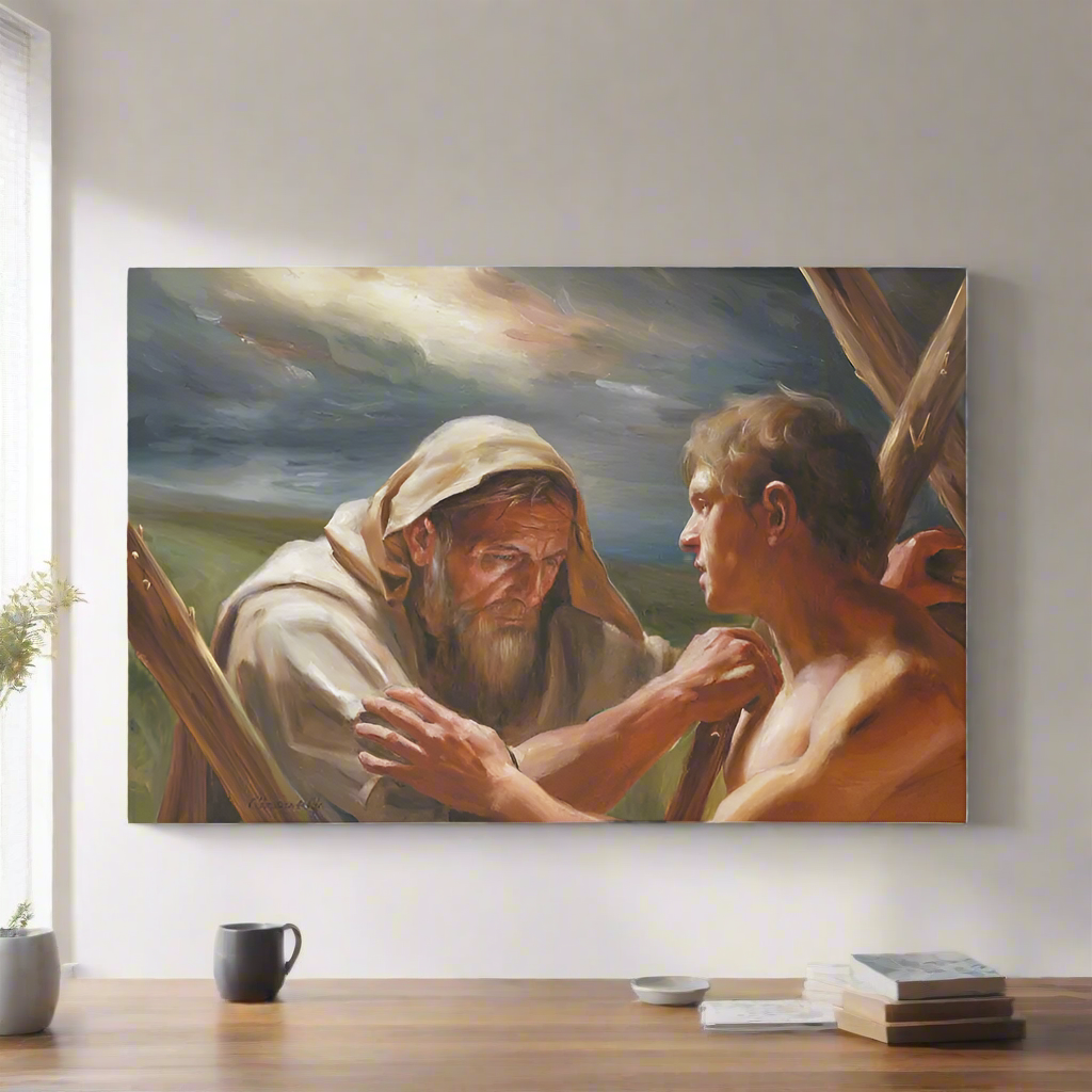 The Promise Fulfilled - Abraham and Isaac - Gallery Wrapped Canvas - Canvas