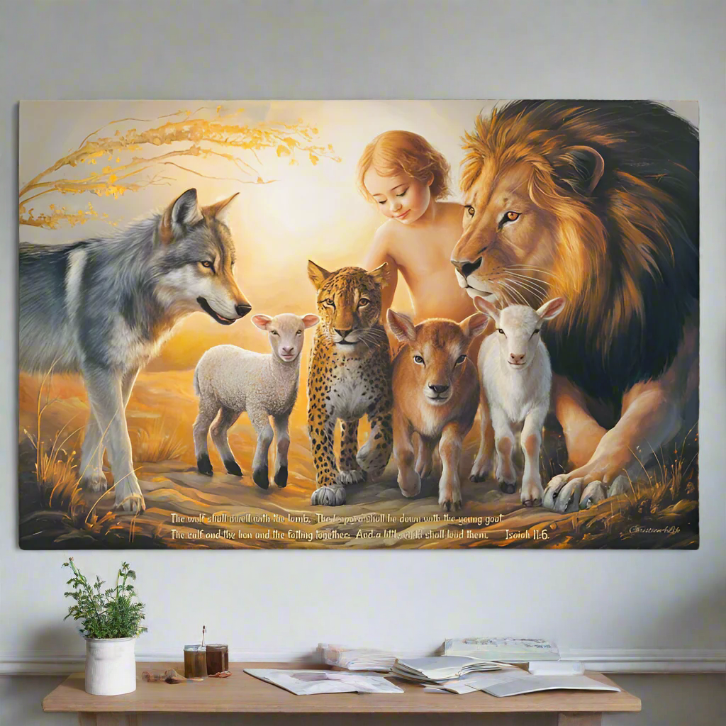 Kingdom To Come Gallery Wrapped Christian Wall Art Canvas with Quote - Canvas