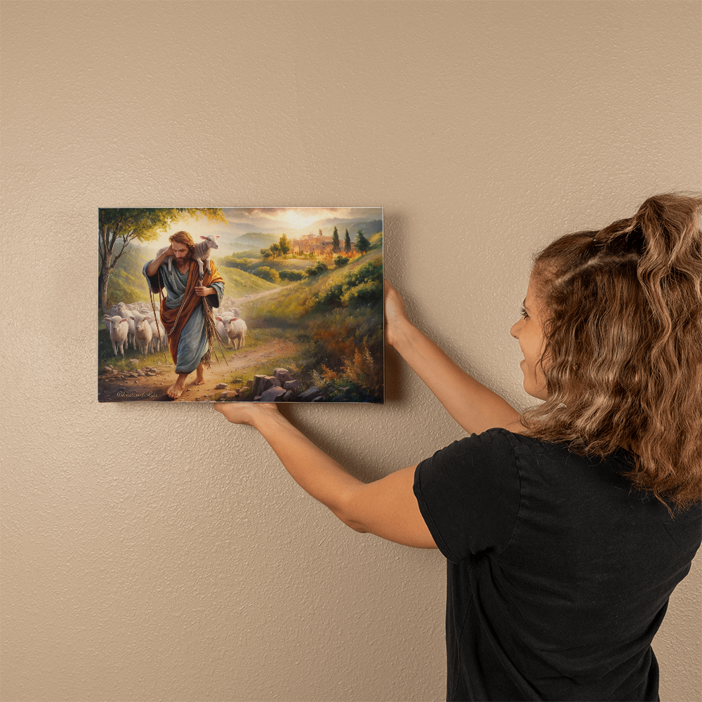 The Good Shepherd Gallery Wrapped Christian Wall Art Canvas - Canvas