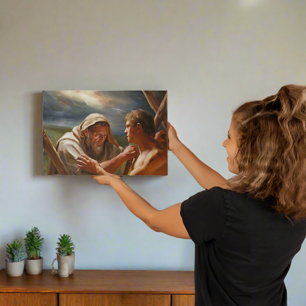 The Promise Fulfilled - Abraham and Isaac - Gallery Wrapped Canvas - Canvas