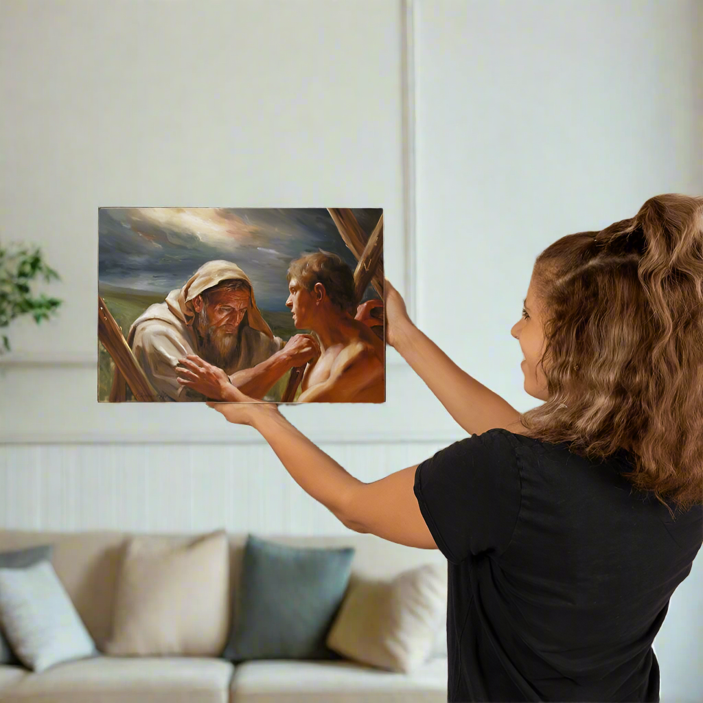 The Promise Fulfilled - Abraham and Isaac - Gallery Wrapped Canvas - 18’’ x 12’’ - Canvas