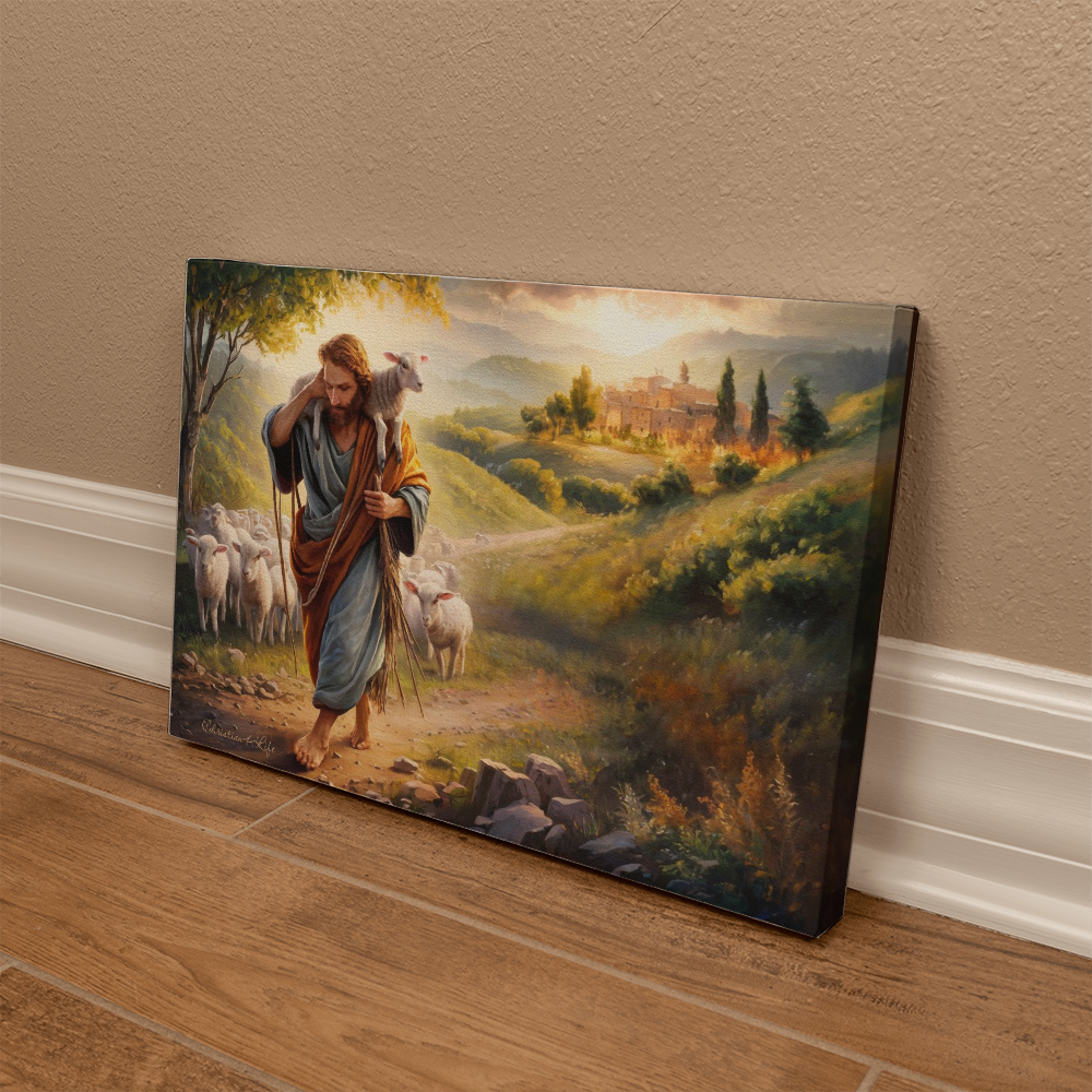 The Good Shepherd Gallery Wrapped Christian Wall Art Canvas - Canvas