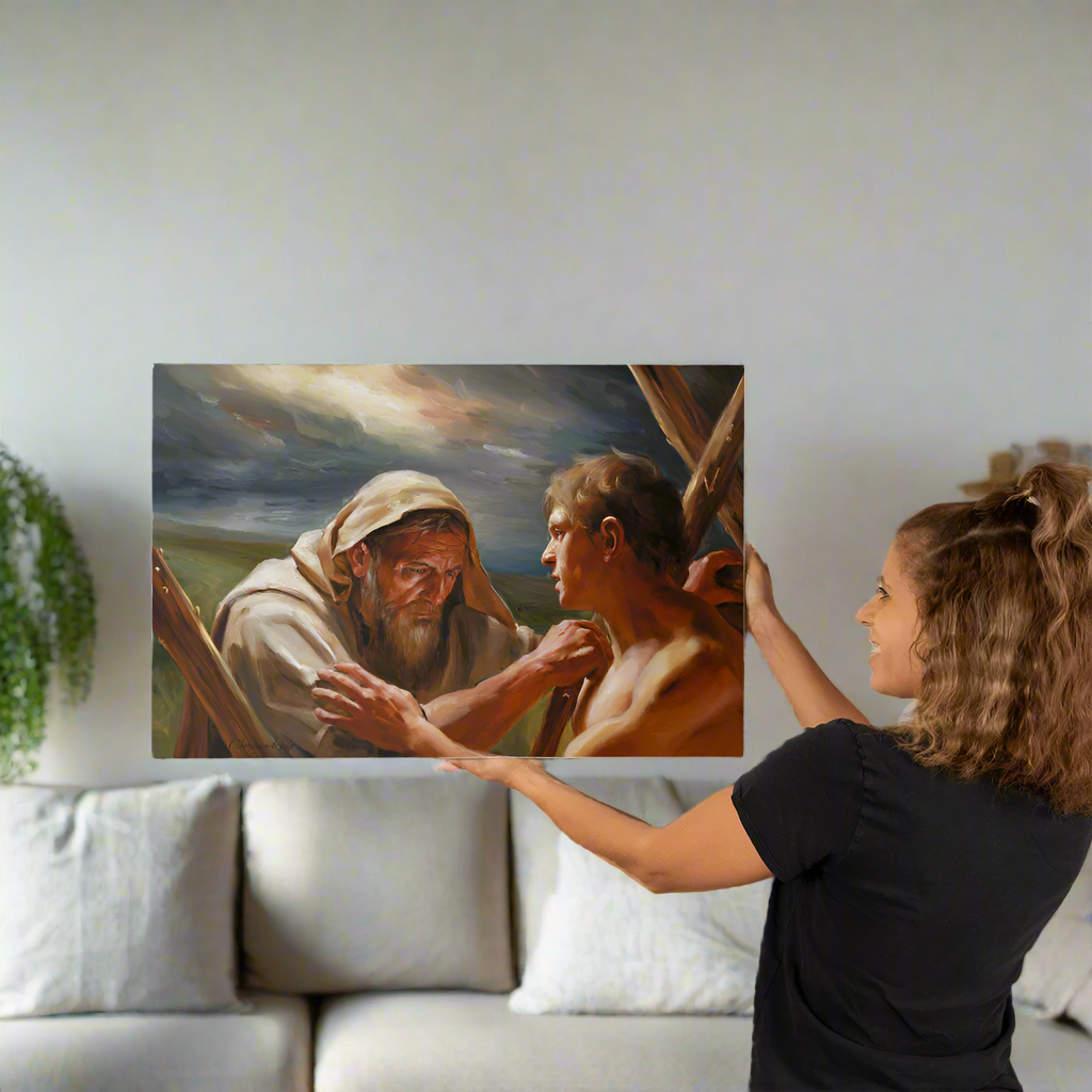 The Promise Fulfilled - Abraham and Isaac - Gallery Wrapped Canvas - 30’’ x 20’’ - Canvas