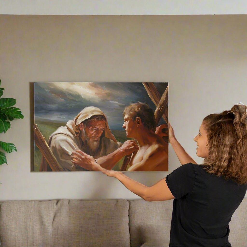The Promise Fulfilled - Abraham and Isaac - Gallery Wrapped Canvas - Canvas