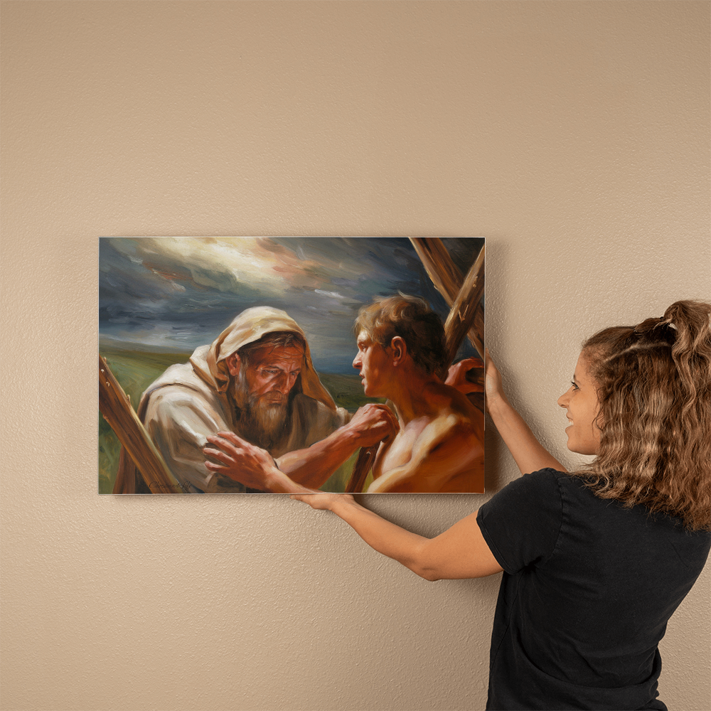 The Promise Fulfilled - Abraham and Isaac - Gallery Wrapped Canvas - Canvas