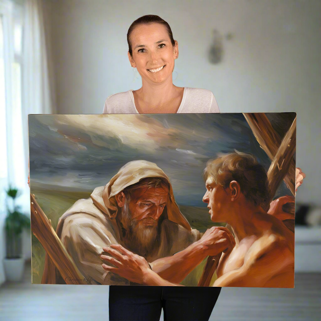 The Promise Fulfilled - Abraham and Isaac - Gallery Wrapped Canvas - Canvas