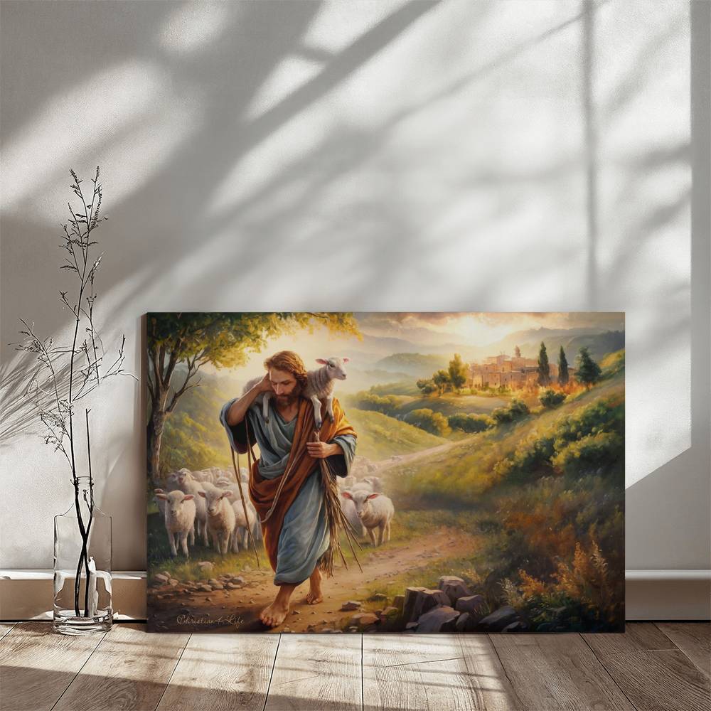 The Good Shepherd Gallery Wrapped Christian Wall Art Canvas - Canvas
