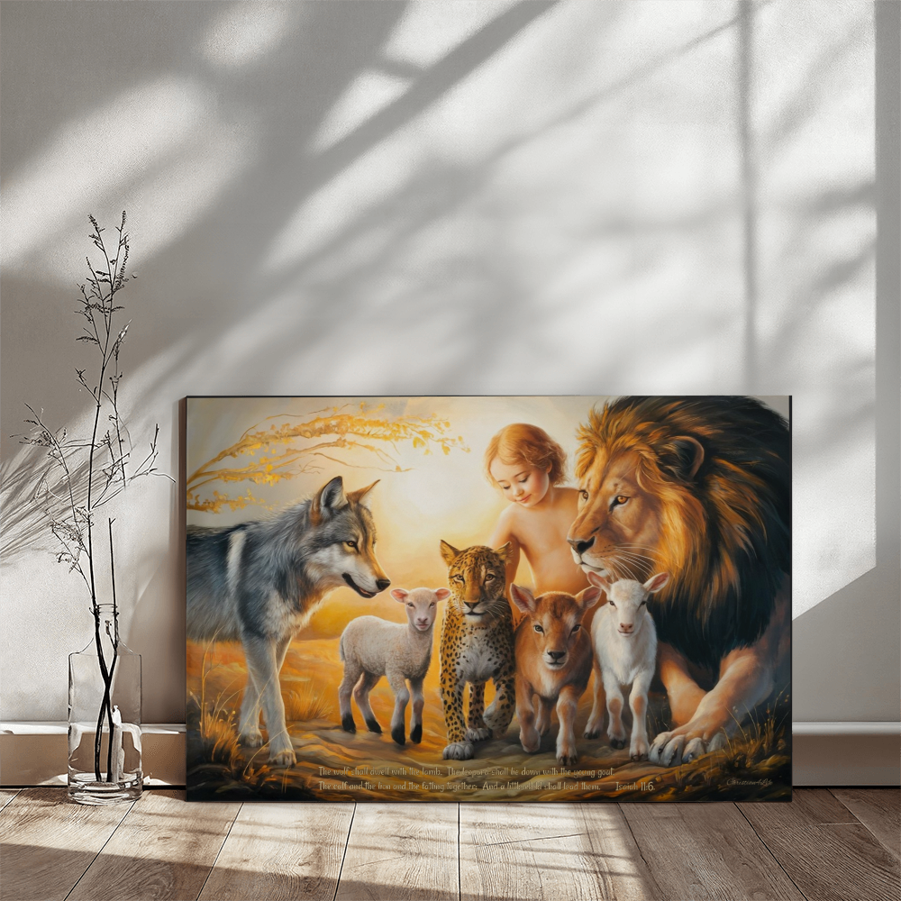 Kingdom To Come Gallery Wrapped Christian Wall Art Canvas with Quote - Canvas