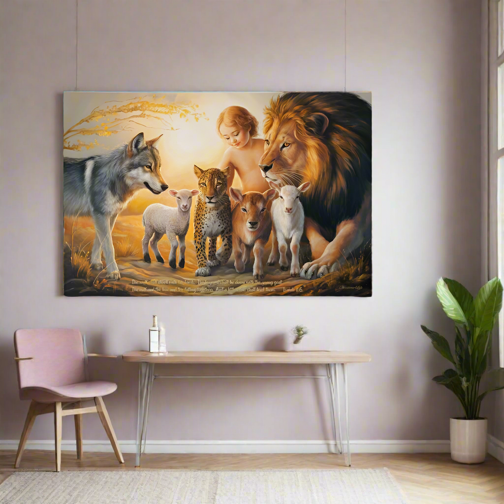 Kingdom To Come Gallery Wrapped Christian Wall Art Canvas with Quote - Canvas