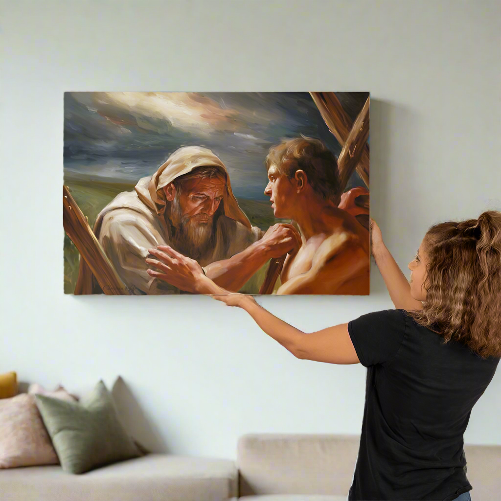 The Promise Fulfilled - Abraham and Isaac - Gallery Wrapped Canvas - 36’’ x 24’’ - Canvas