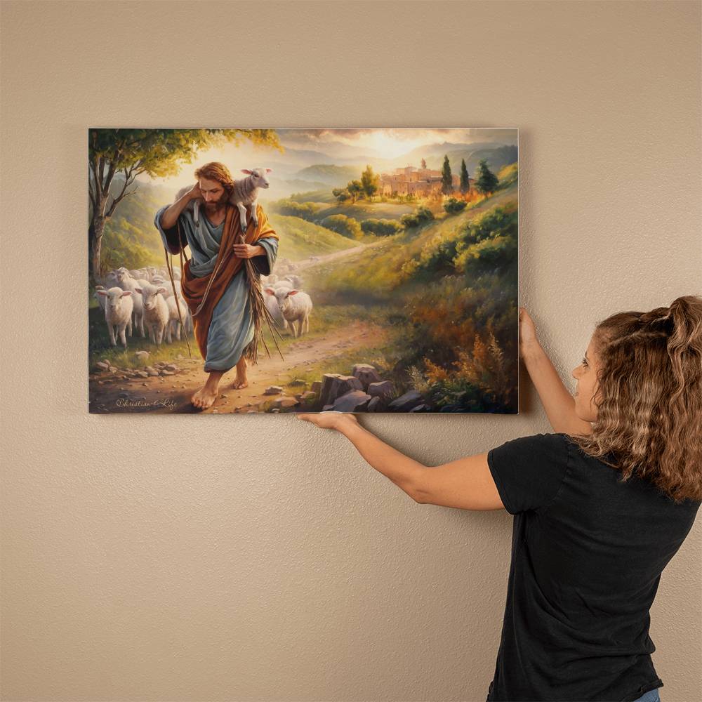 The Good Shepherd Gallery Wrapped Christian Wall Art Canvas - Canvas