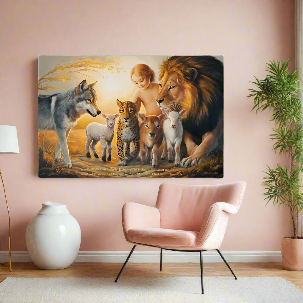 Kingdom To Come Gallery Wrapped Christian Wall Art Canvas with Quote - Canvas