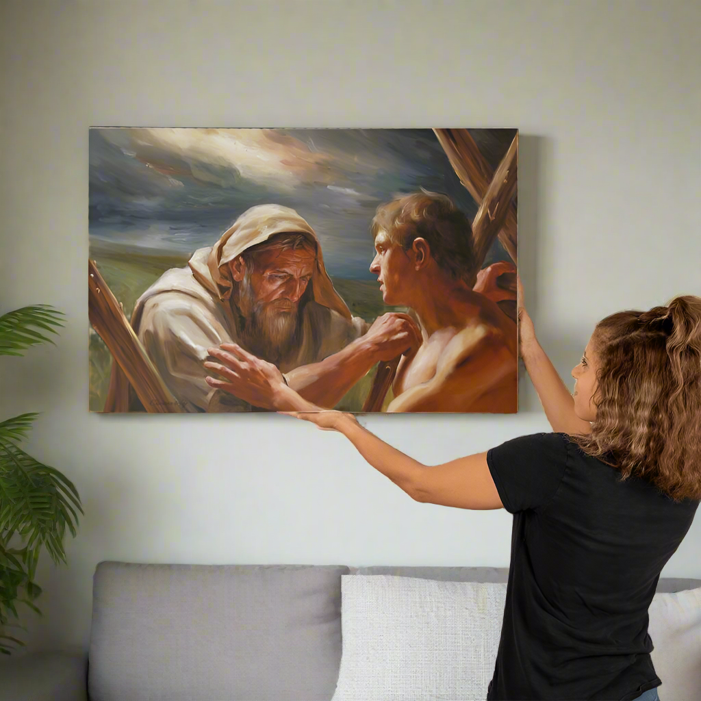 The Promise Fulfilled - Abraham and Isaac - Gallery Wrapped Canvas - Canvas