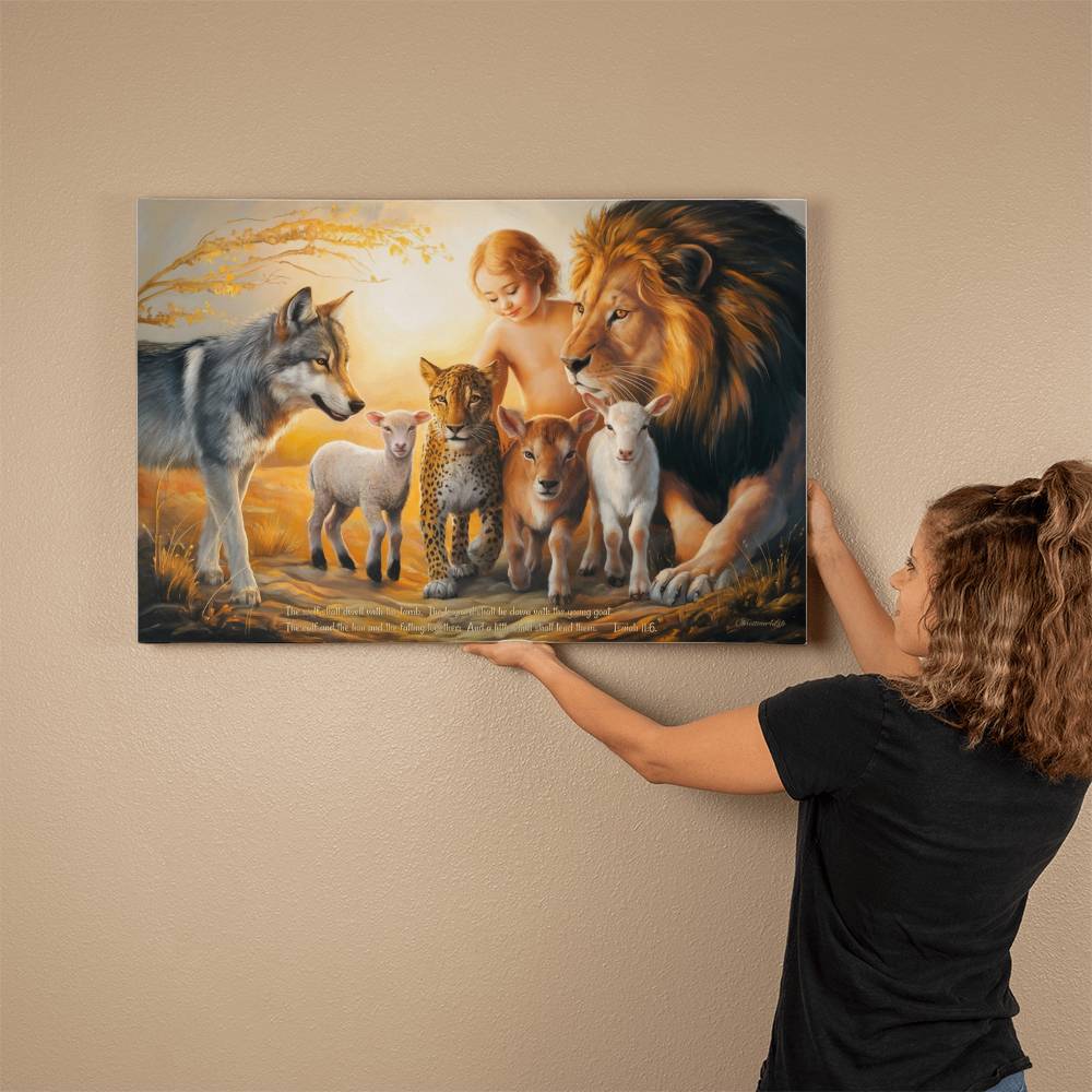 Kingdom To Come Gallery Wrapped Christian Wall Art Canvas with Quote - Canvas