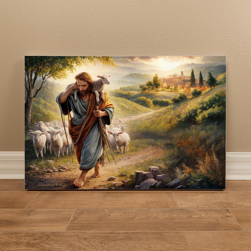 The Good Shepherd Gallery Wrapped Christian Wall Art Canvas - Canvas